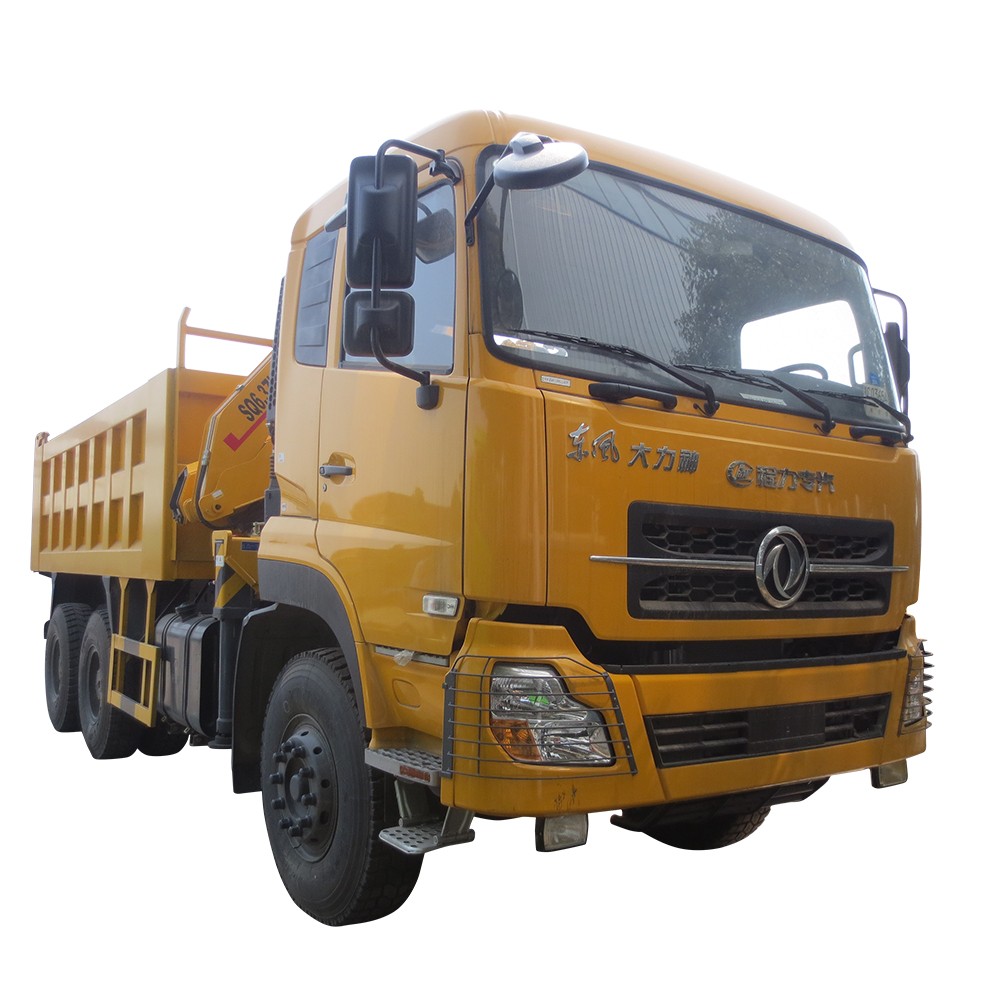 Dongfeng 30-Tonnen-Muldenkipper mit Kran
